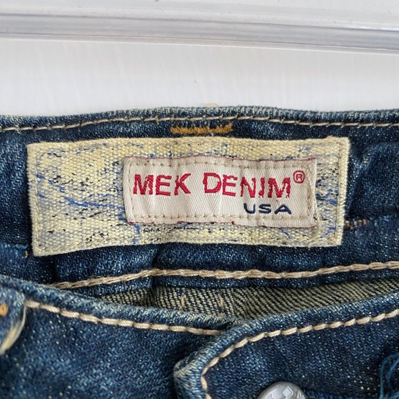 MEK Denim USA Size W27 34L Mykonos Distressed Jeans - Picture 3 of 4